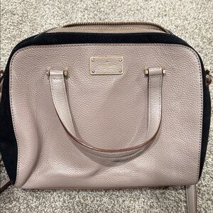 Kate Spade Black and Beige Satchel with flawless inner lining